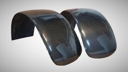 Carbon fibre kit car 'Dax' style cycle wings
